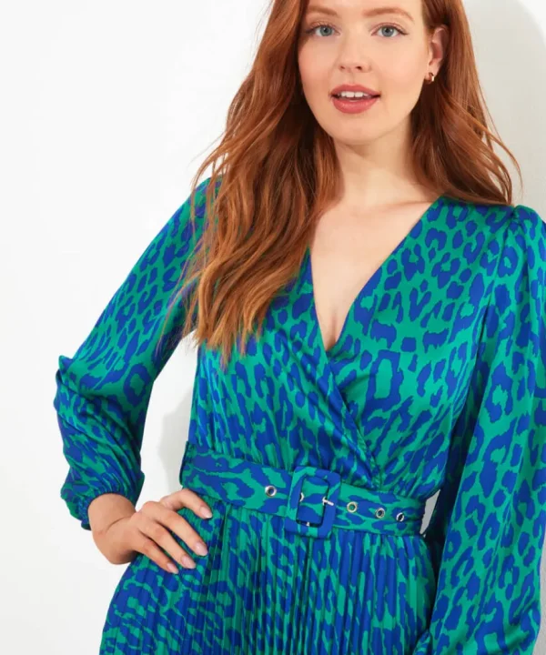 Dresses<Joe Browns Alluring Animal Satin Dress