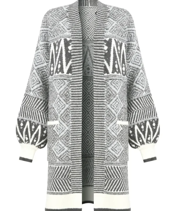 Knitwear & Cardigans<Joe Browns Dazzling Geo Balloon Sleeve Cardigan