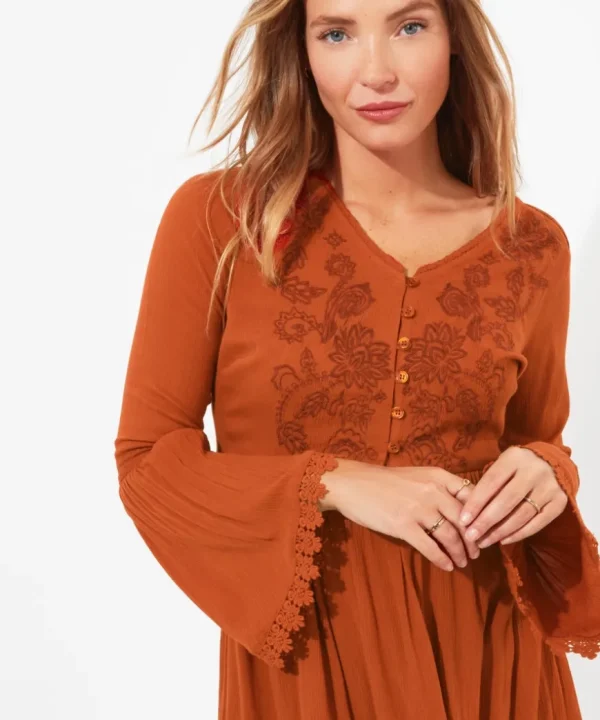 Tops& Tunics & Shirts<Joe Browns Ever So Pretty Embroidered Tunic Top