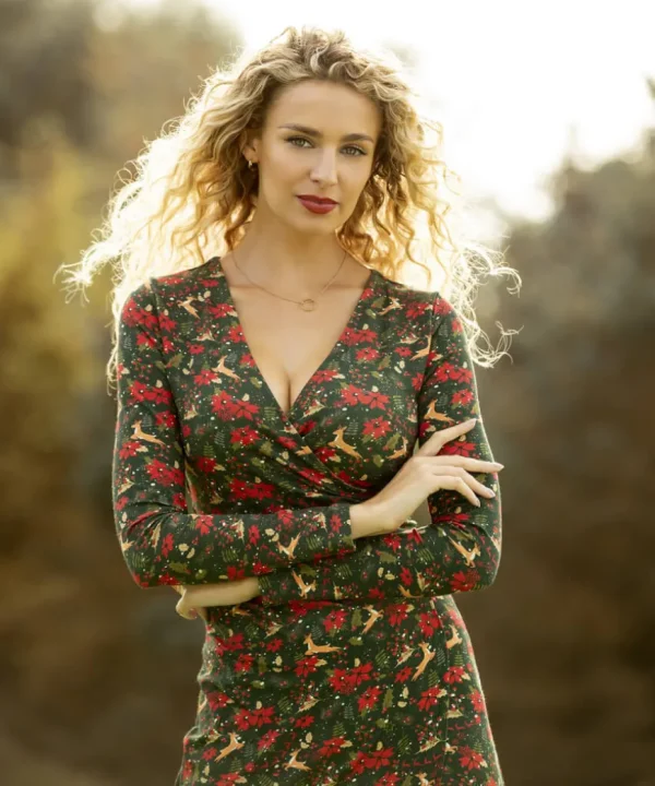 Dresses<Joe Browns Fabulously Festive Wrap Dress