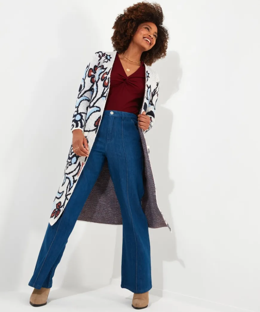 fancy_floral_cardigan_5.webp Knitwear & Cardigans<Joe Browns Fancy Floral Cardigan