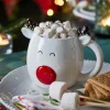 Christmas Decorations<Joe Browns Festive White Reindeer Mug