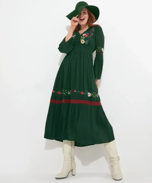 Dresses<Joe Browns Folky Floral Embroidered Dress