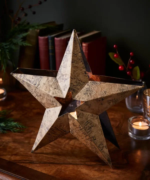 Gifts<Joe Browns Gold Star Tea Light Holder