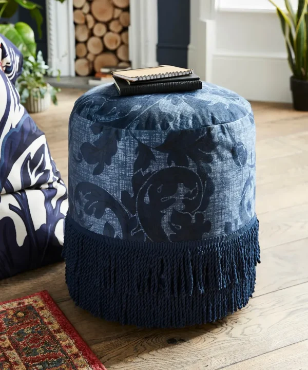 Floral Decor<Joe Browns Heritage Fringed Velvet Footstool