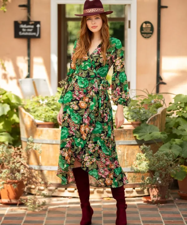 Dresses<Joe Browns Lily Printed Wrap Dress