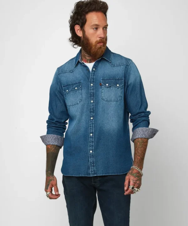 Shirts<Joe Browns Loved And Lived In Denim Shirt