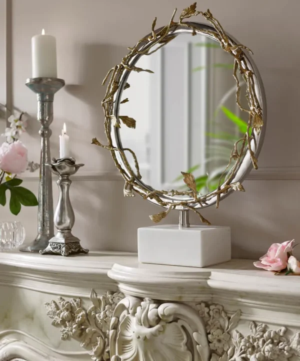Gifts<Joe Browns Nouveau Brass Table Mirror With Stone Base