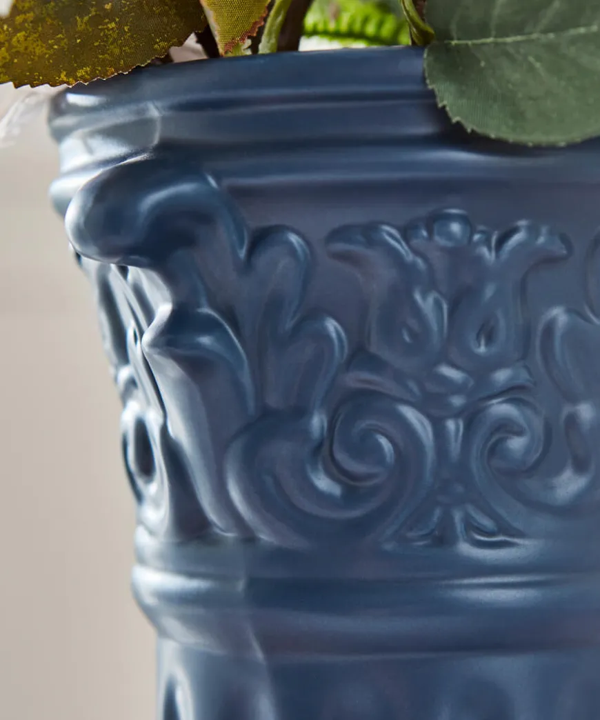 nouveau_navy_grecian_vase_3.webp Home Accessories<Joe Browns Nouveau Navy Grecian Vase