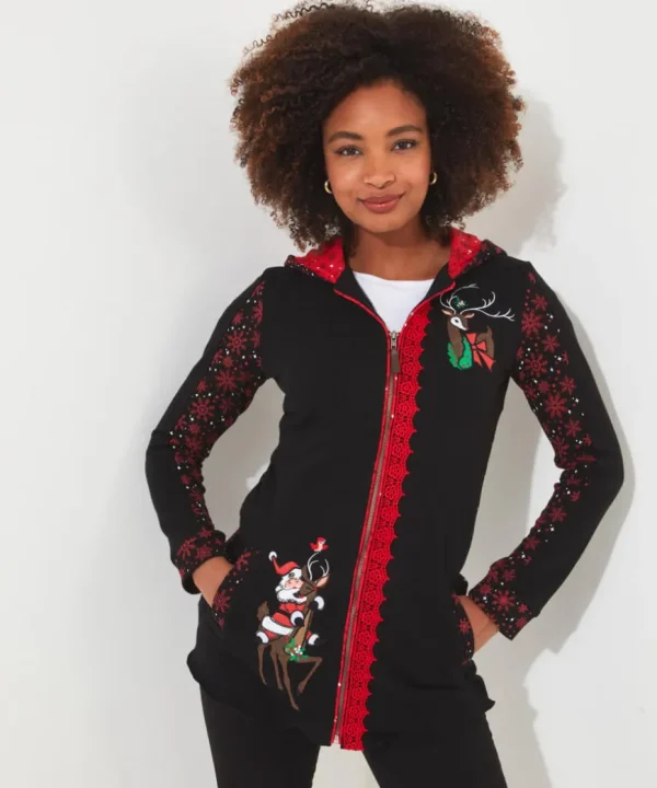 Tops& Tunics & Shirts<Joe Browns Novelty Zip Sweat