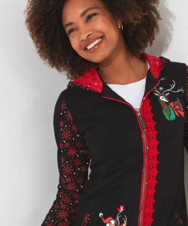 Tops& Tunics & Shirts<Joe Browns Novelty Zip Sweat