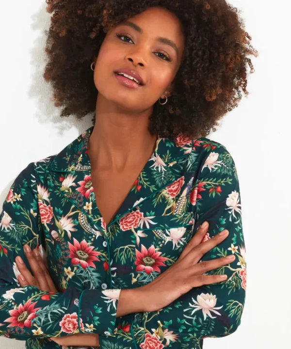 Gifts<Joe Browns Peacock Print Pyjama Top