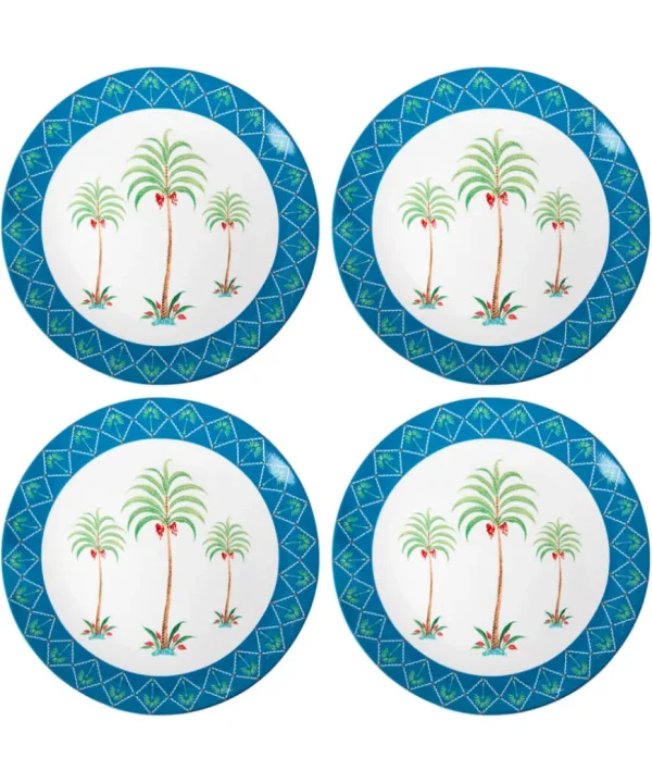 Nature Decor<Joe Browns Perfect Palm Set Of 4 Dinner Plates
