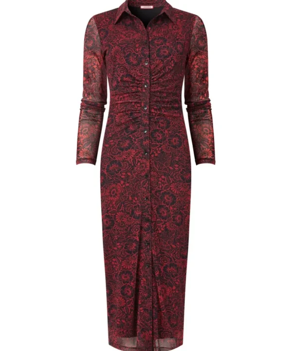 Dresses<Joe Browns Ruched Front Button Through Mesh Dress