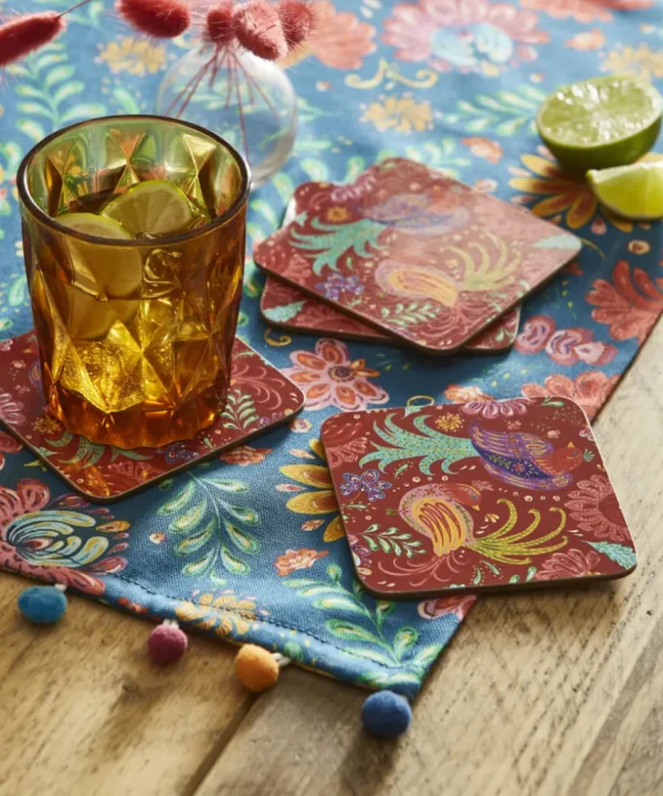 Tableware & Dining<Joe Browns Set Of 4 Folk Floral Coasters