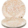 Nature Decor<Joe Browns Set Of 4 Gold Metallic Zebra Side Plates