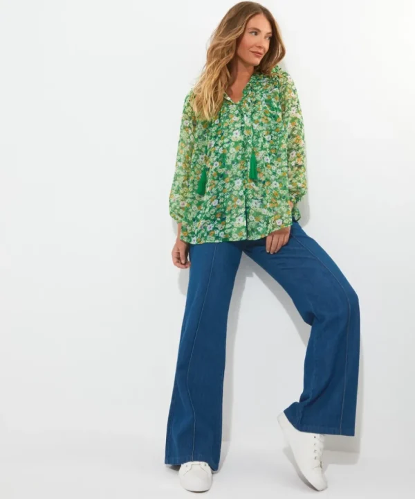 Tops& Tunics & Shirts<Joe Browns Spring Greens Top