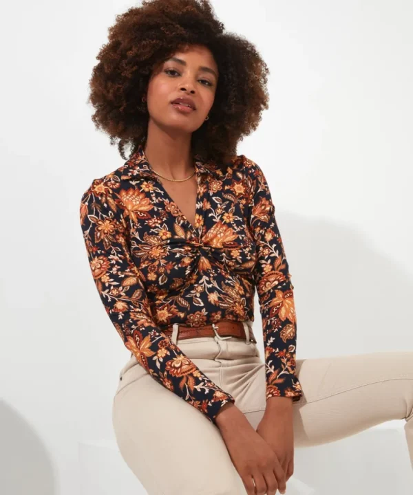 Tops& Tunics & Shirts<Joe Browns Twist Front Printed Jersey Top