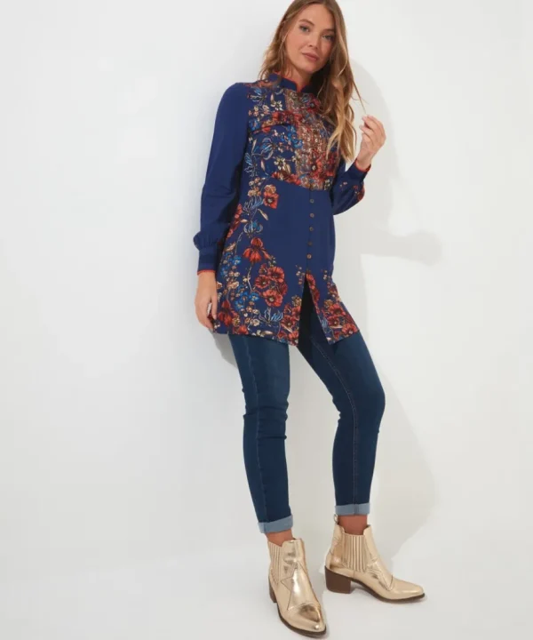 Tops& Tunics & Shirts<Joe Browns Vibrant Florals Tunic Dress