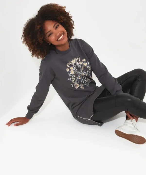 Tops& Tunics & Shirts<Joe Browns Zip Sweat Tunic Dress