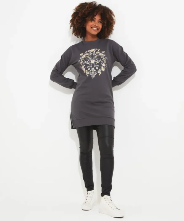 Tops& Tunics & Shirts<Joe Browns Zip Sweat Tunic Dress